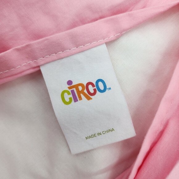 Circo Pink Pillow Sham 26x19 Satin Center Cotton Velvet Border - Picture 3 of 7